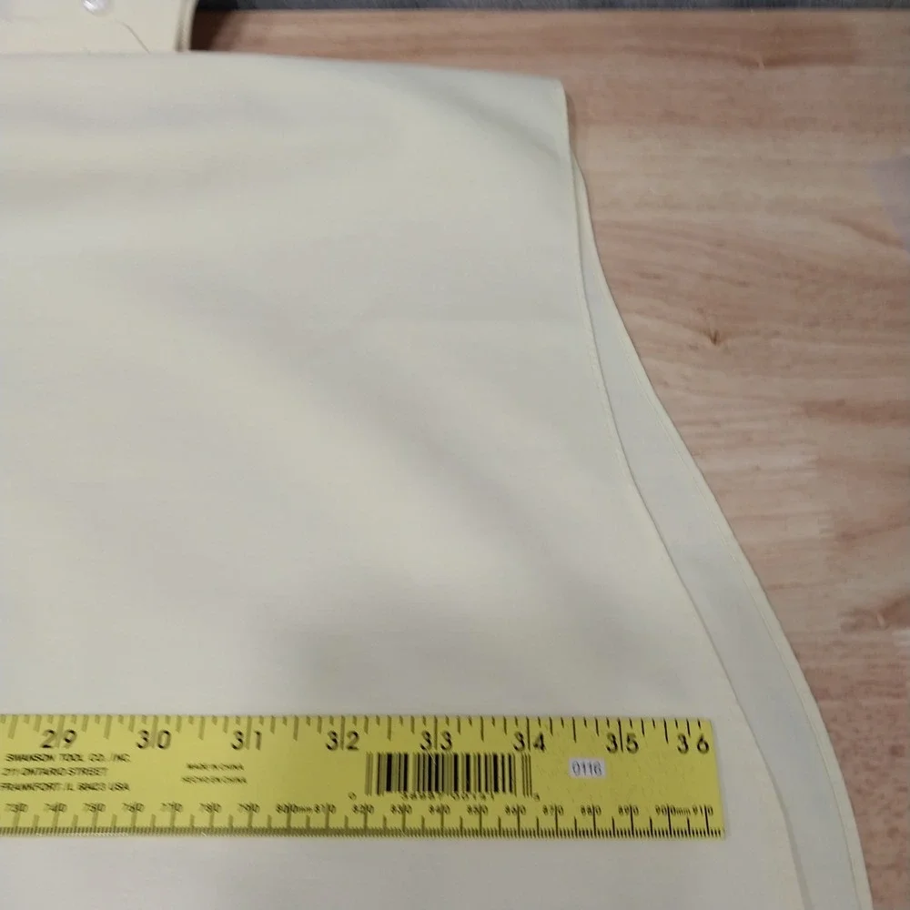 Roberto Villini Mens Dress Shirt Non-Iron Travel Collection 19 36/37 Tall Cream